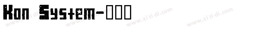 Kon System字体转换